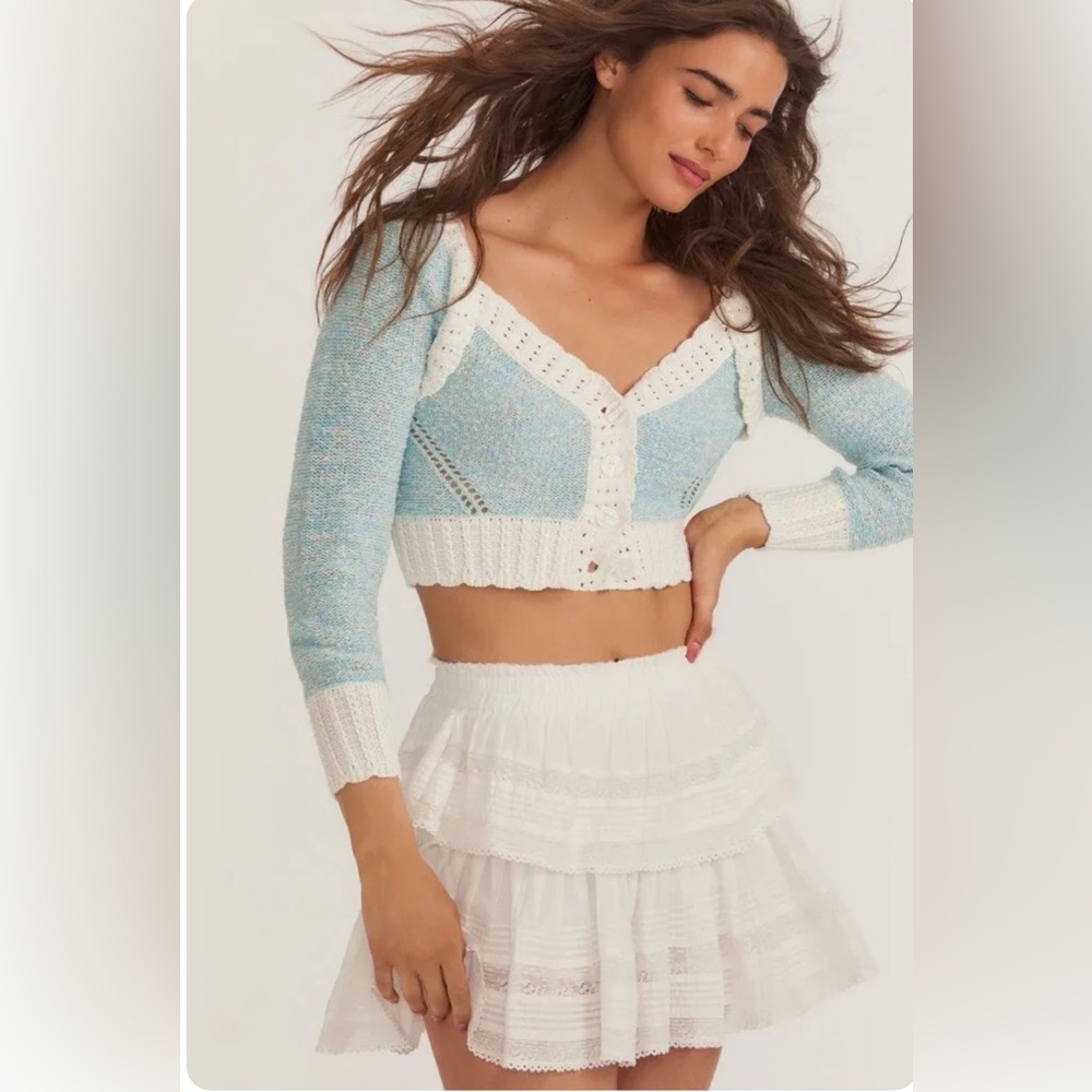 LoveShackFancy Geneve Cardigan Sweater